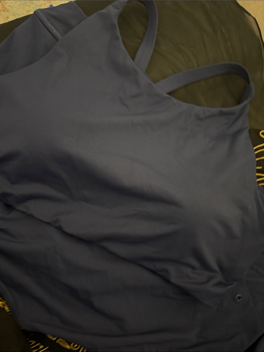 Athleta High Neck Bikini Top Dress Blue